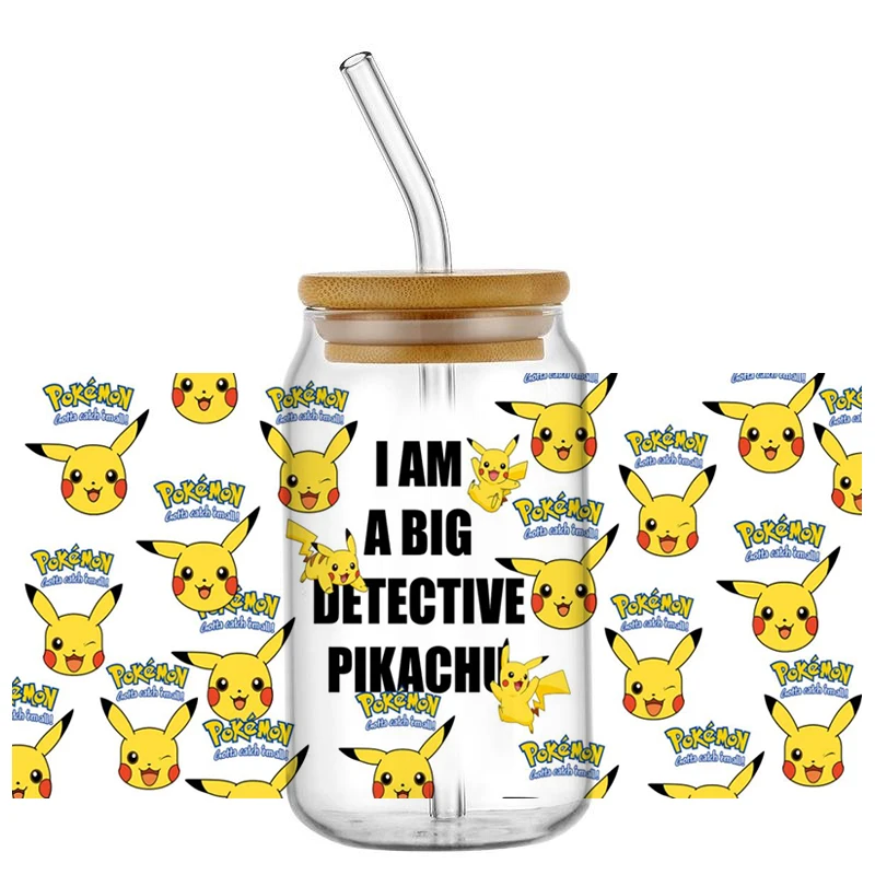 Miniso Pokemon UV DTF Cup Wrap para taza de café de 16oz, libre Bey, nuevo diseño, envoltura uvdtf, fácil de pelar, bricolaje, venta al por mayor