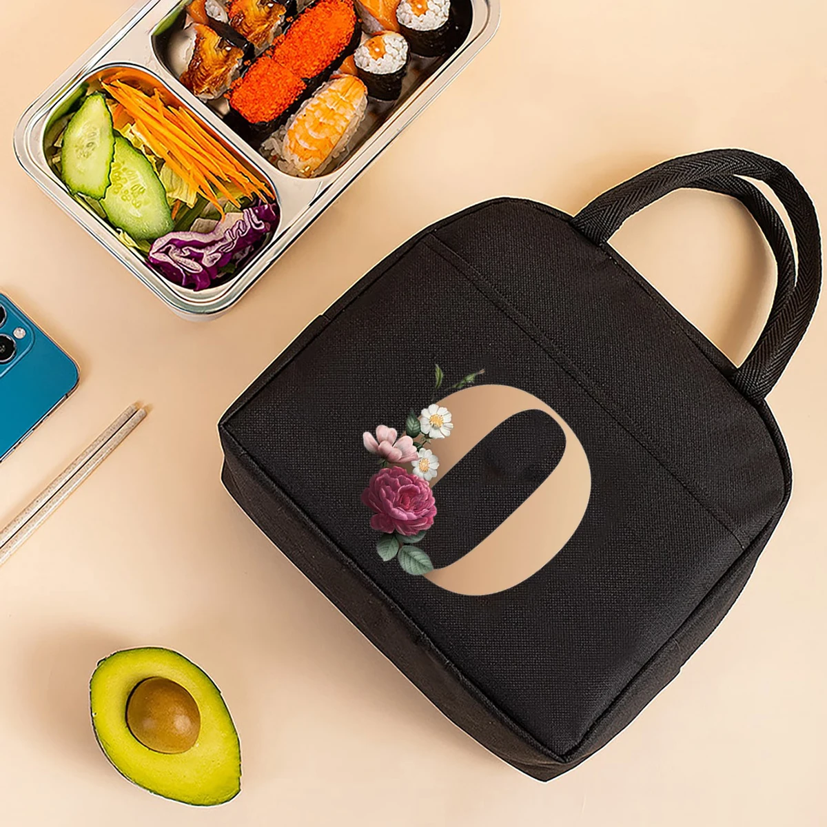Tas Makan Siang Bermotif Huruf - Food Storage Bag ulasan dan harga