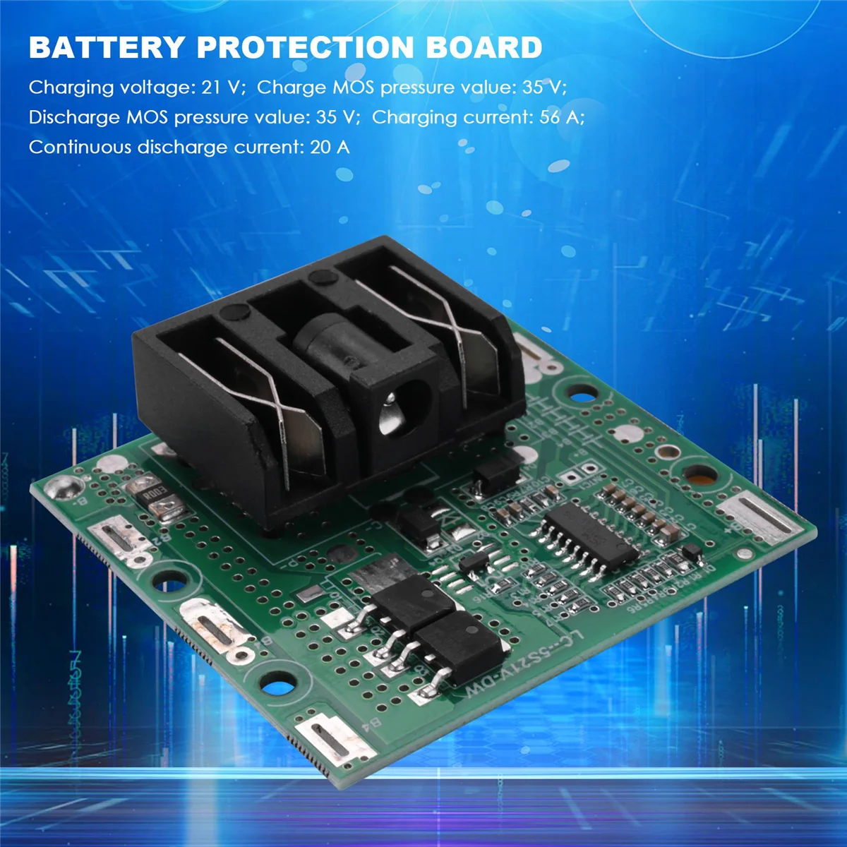 New 5S 18V 21V 20A Li-Ion Lithium Battery BMS 18650 Battery Screwdriver Shura Charger Protection Board Fit Turmera