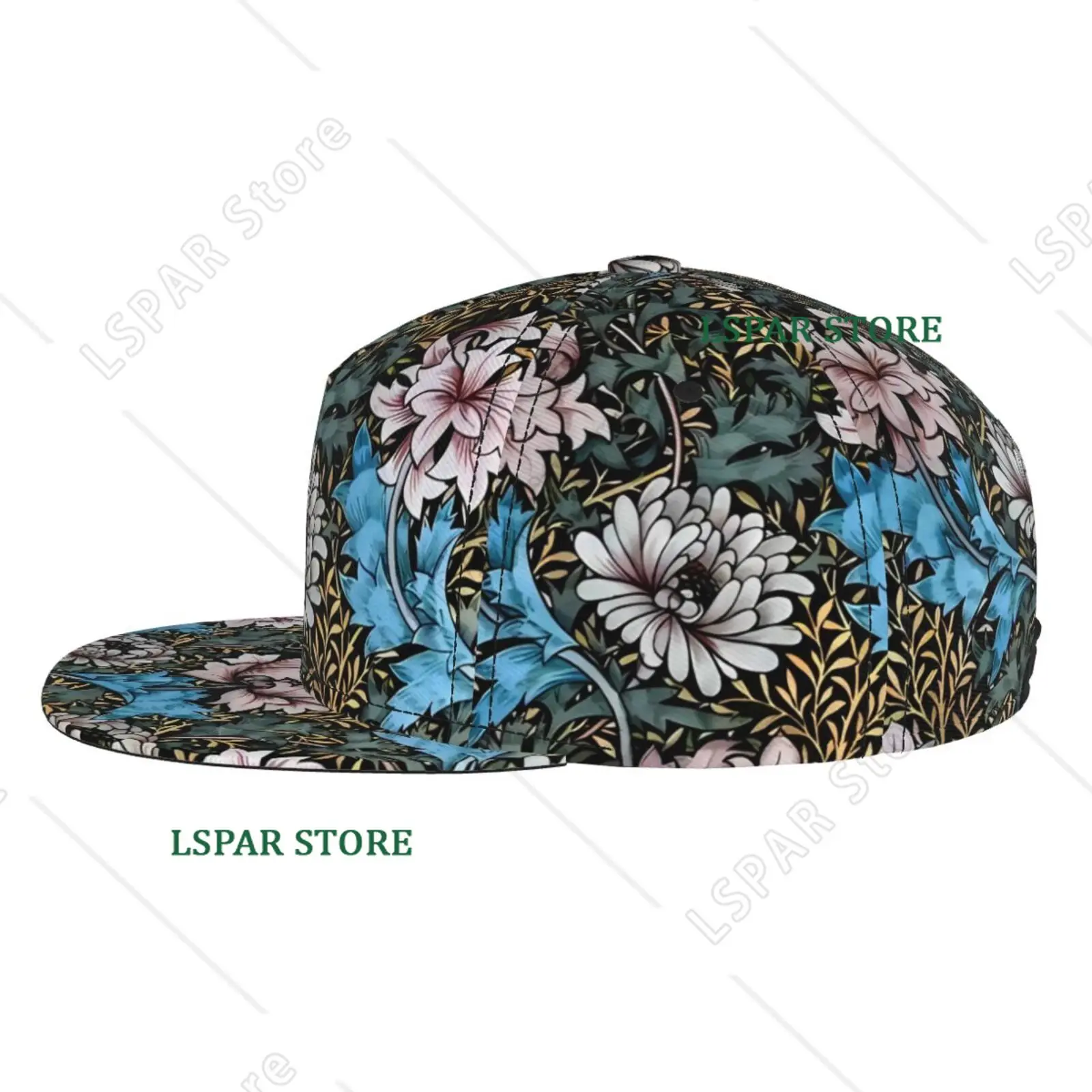 William Morris Printed Baseball Cap Suitable for Both Men and Women Fun Adjustable Sunshade Baseball Cap