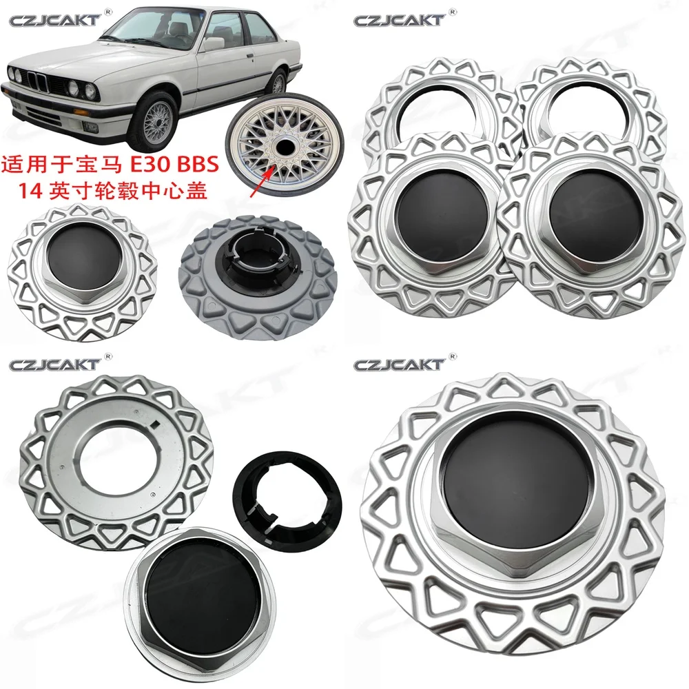

14 Inch Alloy Wheel Hub Center Cap Cover for BMW E30 1988 1991 BBS Style Car Wheel Accessories Auto Parts Wheel Trim
