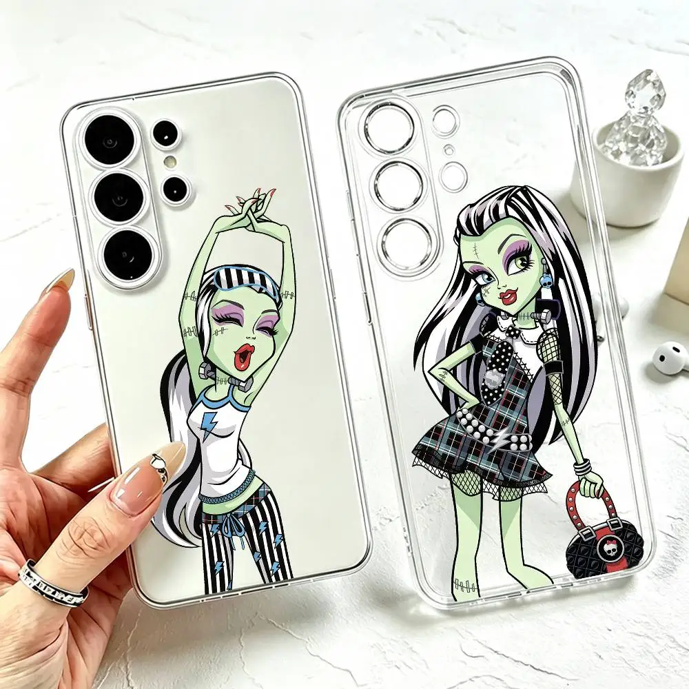 M-Monster High frankie  Phone Case Transparent Silicone Soft For Samsung S25,S24,S21,S22,S23,S30,Ultra,S20,Plus,Fe