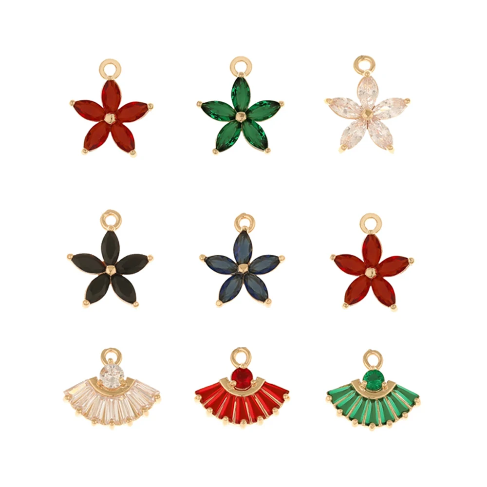 

Сердечный дизайн 50 шт. DIY подвески/аксессуары для сережек/форма звездного веера/подвеска со стразами CZ/ручная работа/фурнитура и компоненты для ювелирных изделий