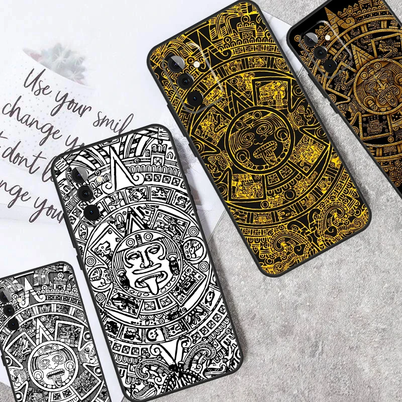 Aztec Calendar Mayan Native Stone For Samsung Galaxy A15 A25 A51 A71 A12 A32 A52 A72 A14 A24 A34 A54 A13 A23 A33 A53 A73 Case