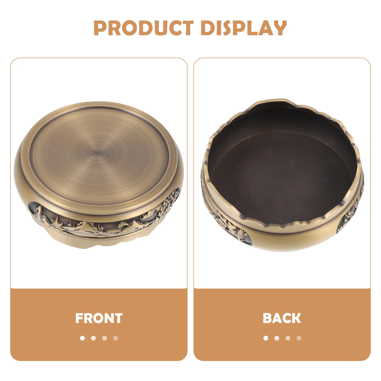 

1Pcs Copper Censer Base Incense Burner Holder Decorative Stand for Home Study Office Bedroom Display Copper Censer Base