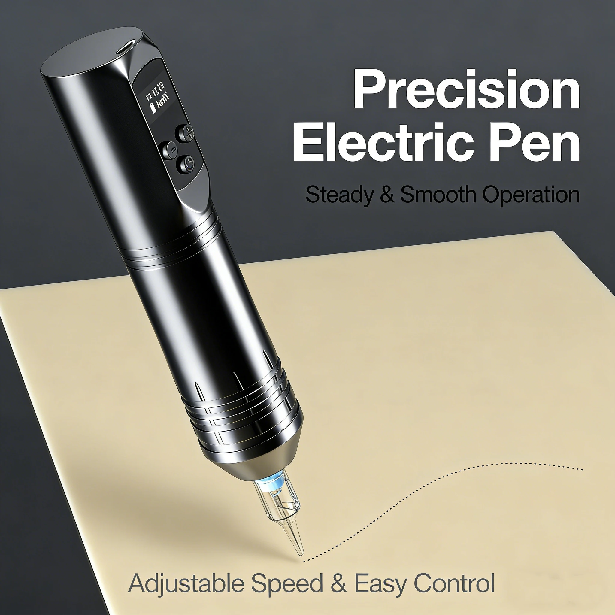 

Professional Wireless Rotary Tattoo Pen with Plum Blossom Disc 4.0mm Stroke 4 Gear Adjustable 2000mAh Battery Tattoo Equipment