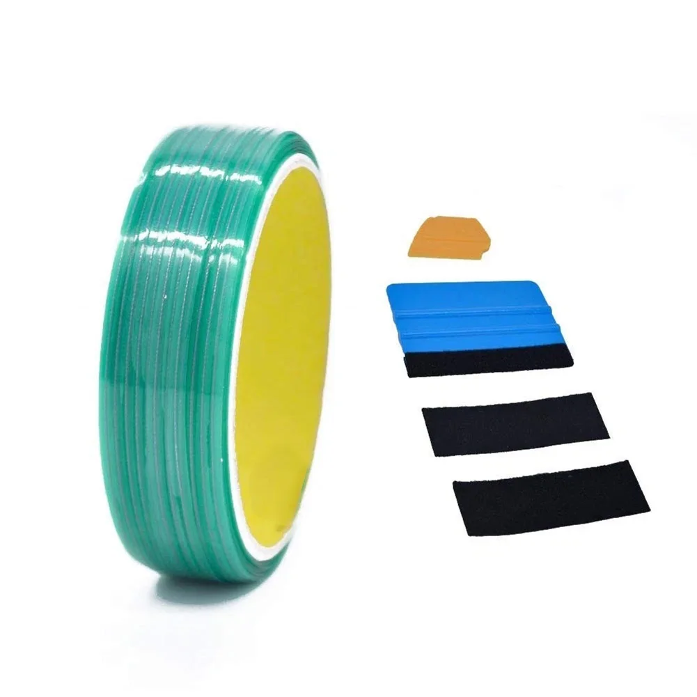 Film Cutting Tape 10 meters 32 feet with 4 Piece PVC Cutting Tool Kit for Vehicle Wrap Decal Application and Smooth Trimming