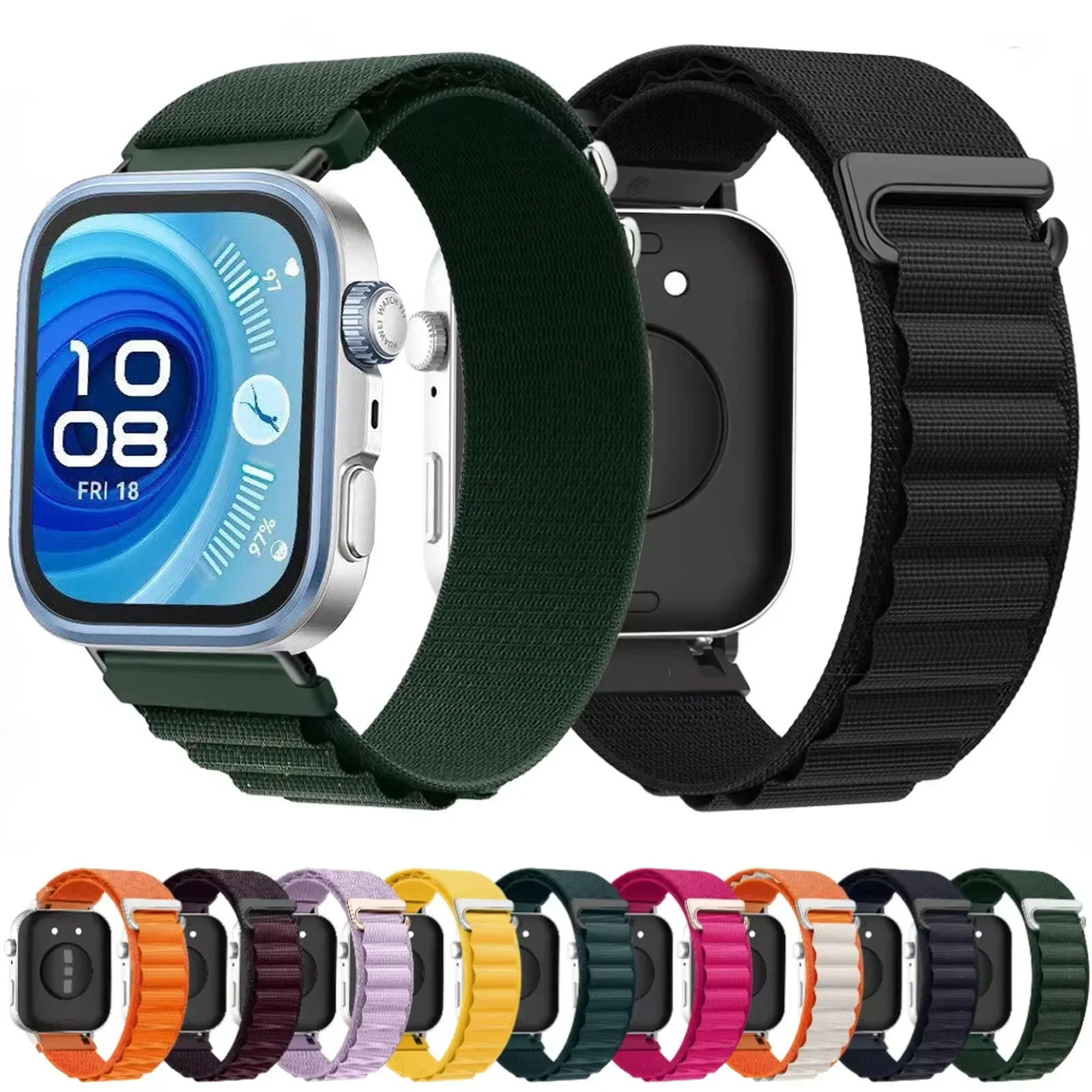 Alpine Nylon Strap for Huawei Watch Fit 3/Fit 4 Sport Watchband Smart Watch Accessories for Huawei Watch Fit 3/4 Pro Band Correa