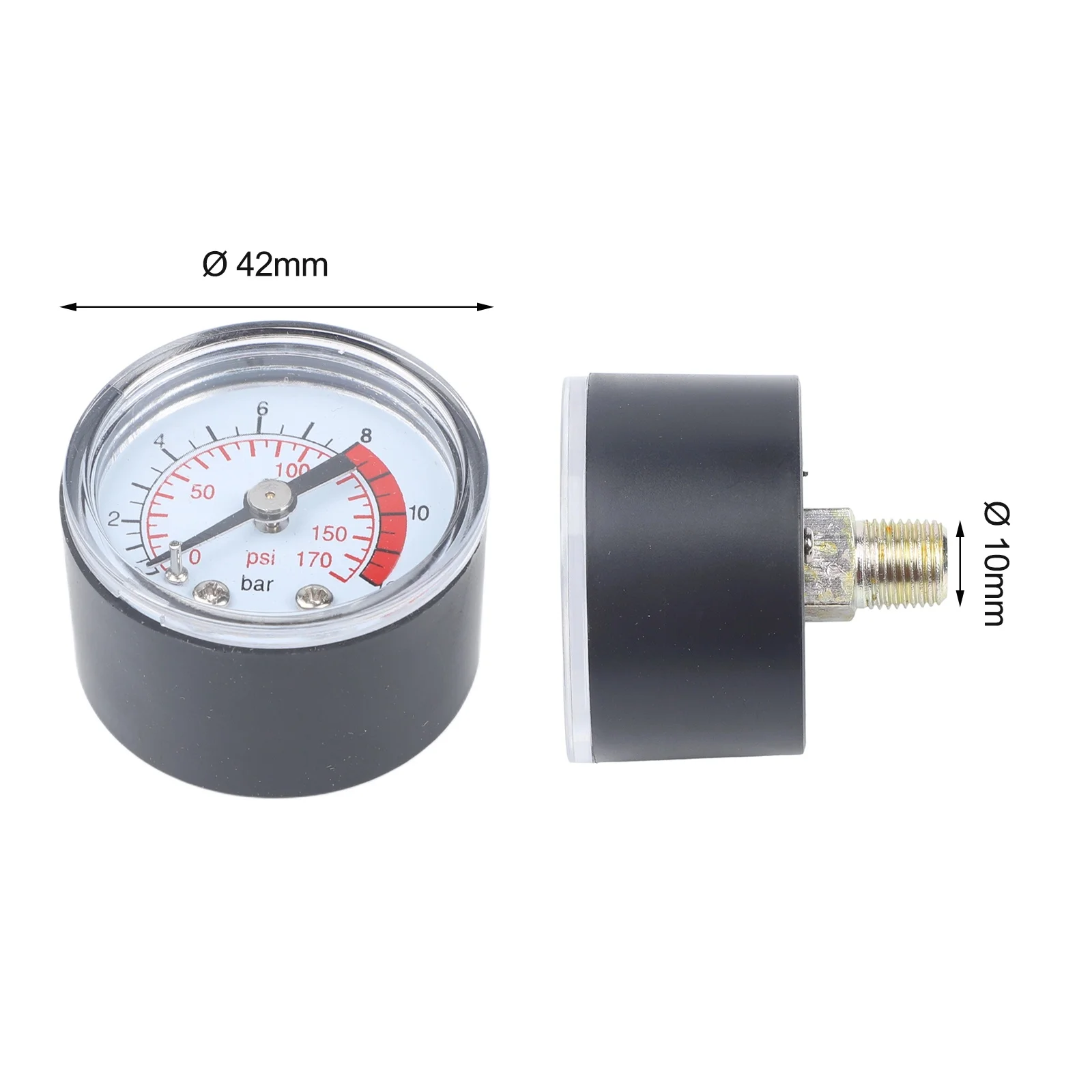 223222111     1pc Air Compressor Pneumatic Hydraulic Pressure Gauge 0-12Bar / 0-170PSI Measuring Instrument Parts Accessories