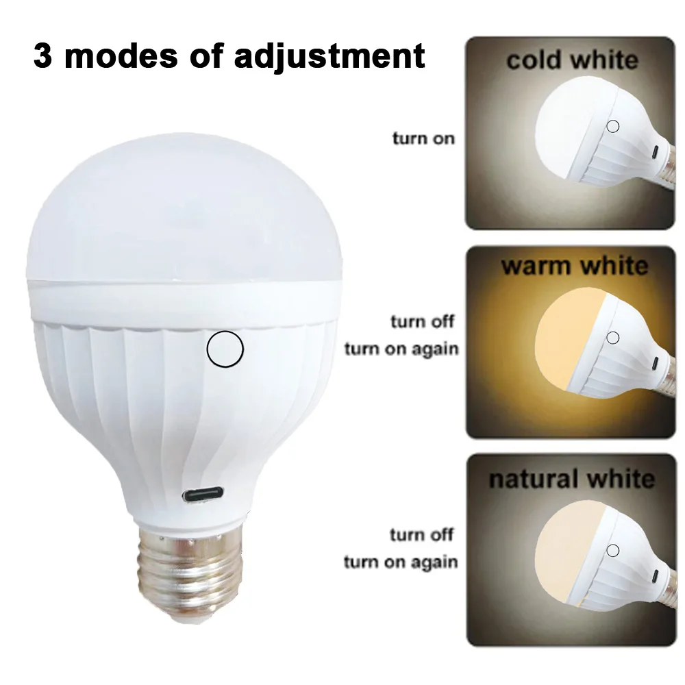 

USB Charging Light Bulb 3-mode Adjustable Intelligent Emergency Light Led Remote Control Table Lamp For Reading And Learning