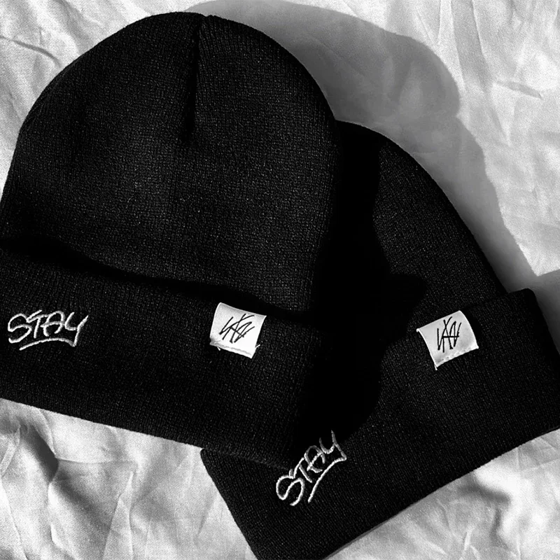 Kpop KNIT CAP Produced By Bang Chan Embroidery Beanies STAY Knitted Hat Unisex Hip Hop Couples Bonnet Gorros Hat