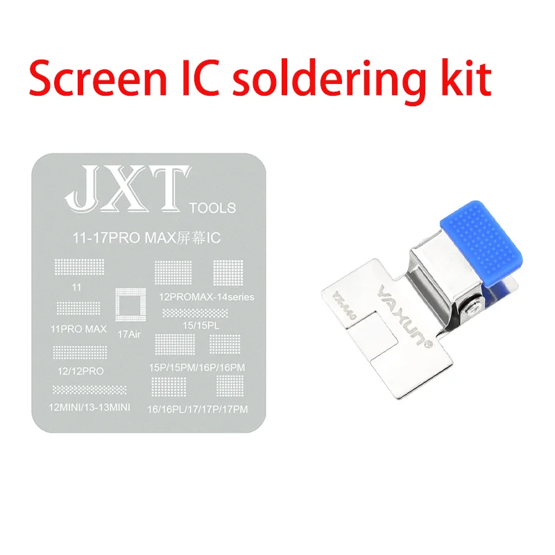 JTX Universal LCD Screen Display IC Protection BGA Reballing Stencils for iPhone 11-17Pro Max Series Flex Screen Chip Steel Net