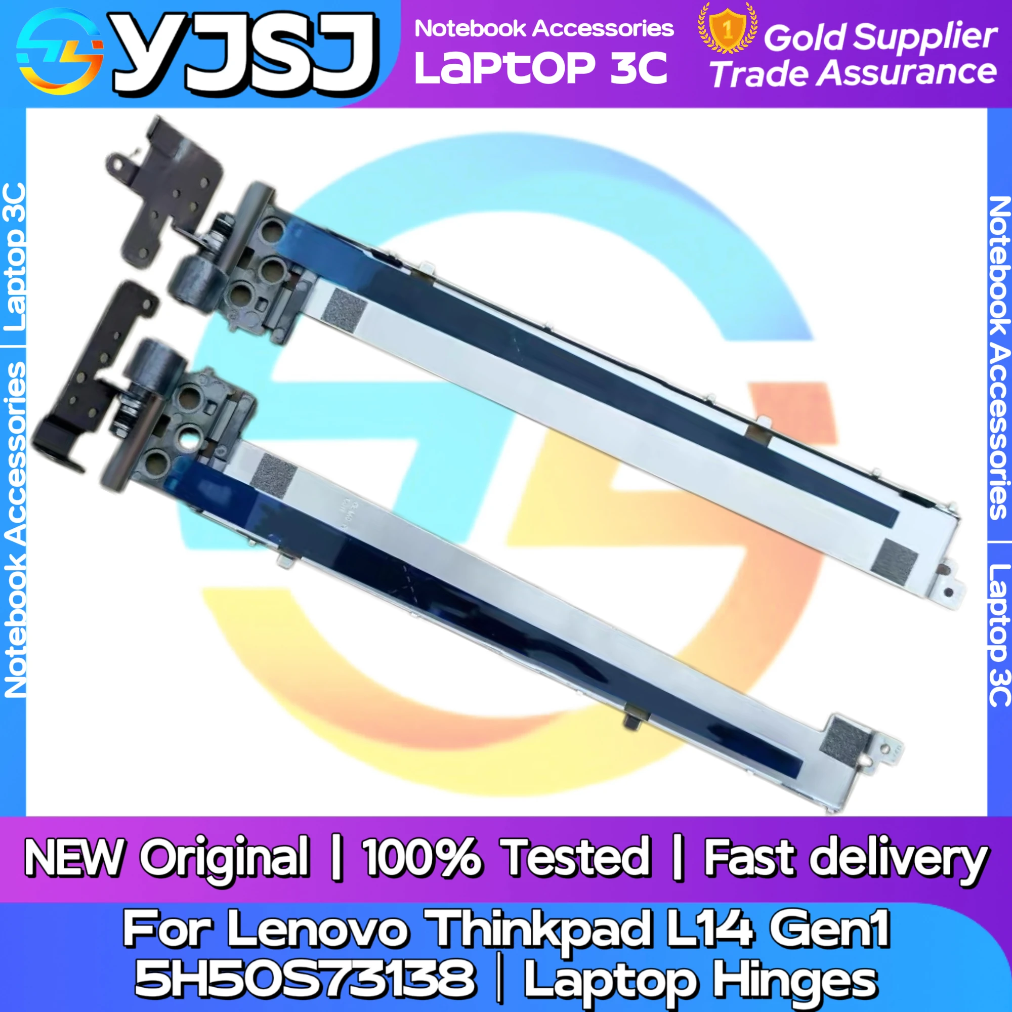 Nuevas bisagras originales para portátil Lenovo Thinkpad L14 Gen1, bisagras izquierda y derecha integradas 5H50S73138, bisagras para pantalla LCD