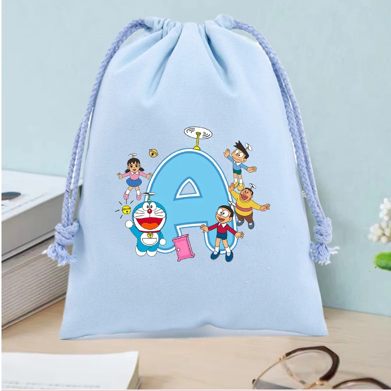 

Doraemons Drawstring Gift Bag Cosmetic Bag Cartoon Anime Portable Storage Organize Bag Fabric Draw Pocket ToiletryBag Gift 2026