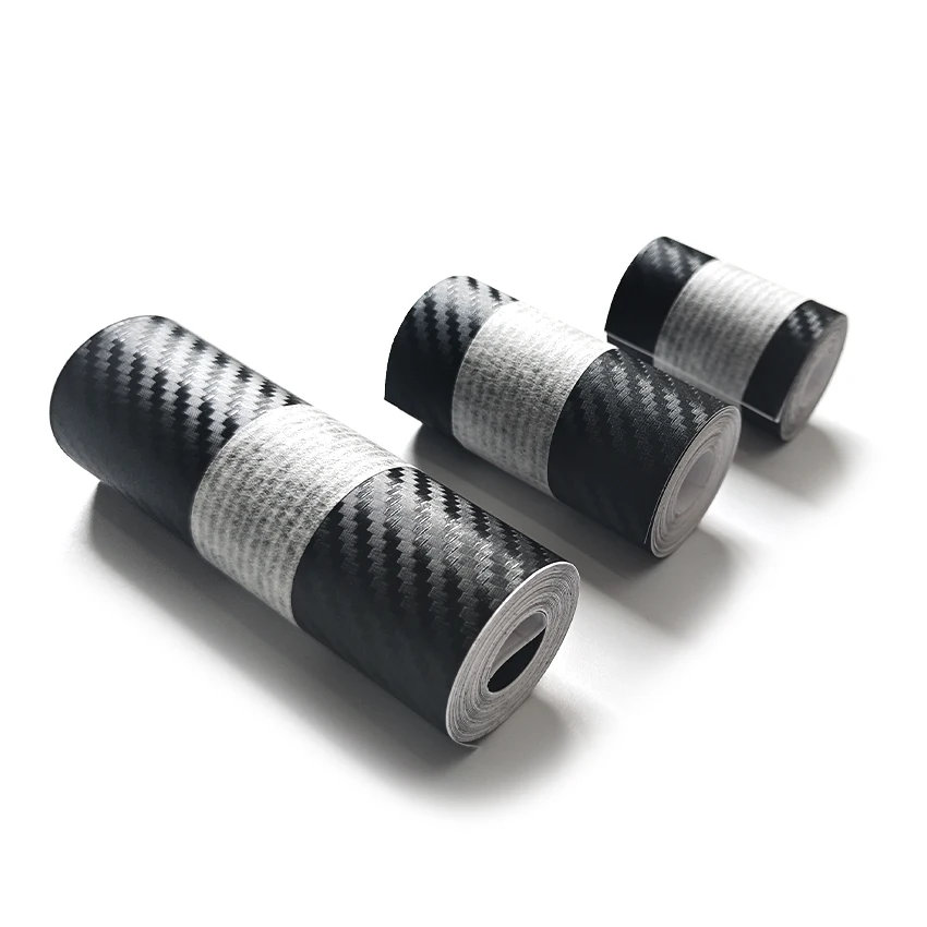 Carbon Fiber Automotive Adhesive Tape Roll Matte Black Protective Car Film Self-Adhesive Film 3D Vinyl Car Film Accessories