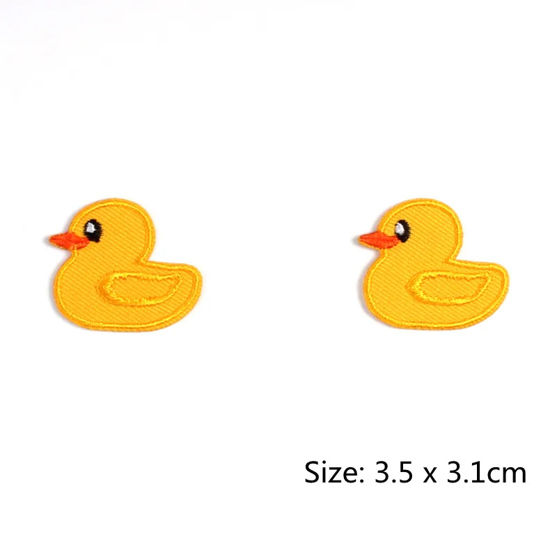 10pcs DIY Cartoon Little Duck Patches Iron On Clothes Appliqued Badge Embroidery Clothing Sticker Sew On Jeans Dress Appliques