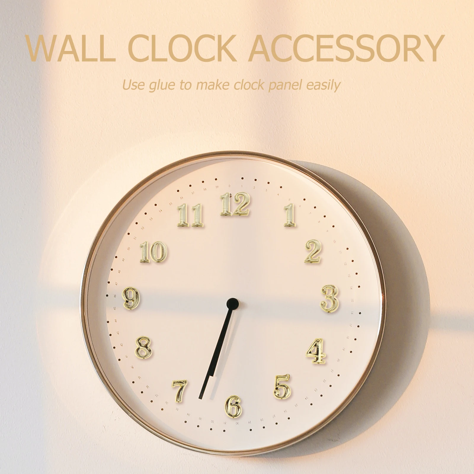 

6 Pcs Digital Clock Numbers Wall Clock Numerals Repair Accessories DIY Round Parts Stick On Black Gold Silver Easy Use Store