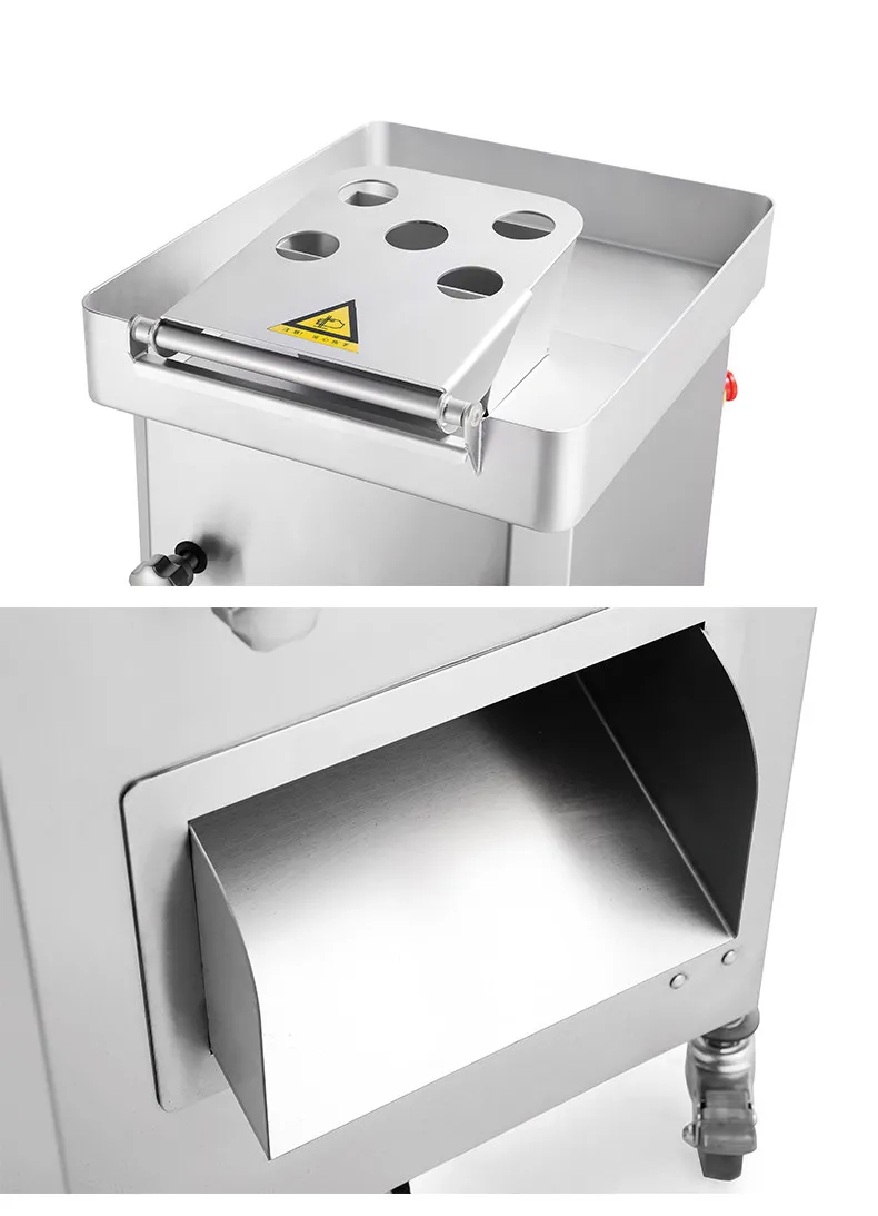 Automatic Adjustable Thickness Fresh Meat Slicing Shredding Machine with Famous Brand Motor 800KG/h Capacity 380V Easy Clean