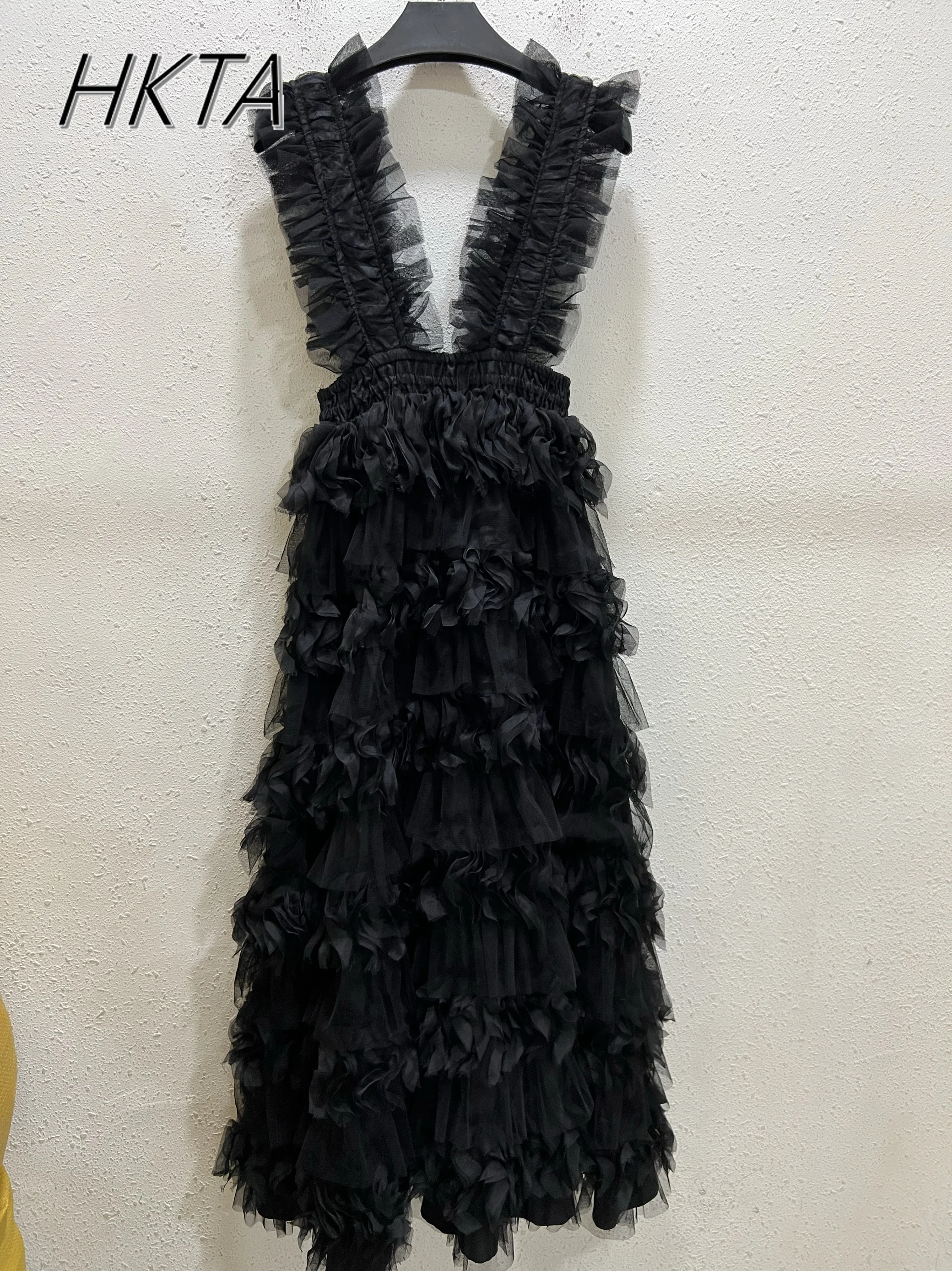 Nicho japonês design novo vestido de luz de casamento elegante sexy preto malha saia longa primavera verão novo vestido de alça de alta qualidade feminino