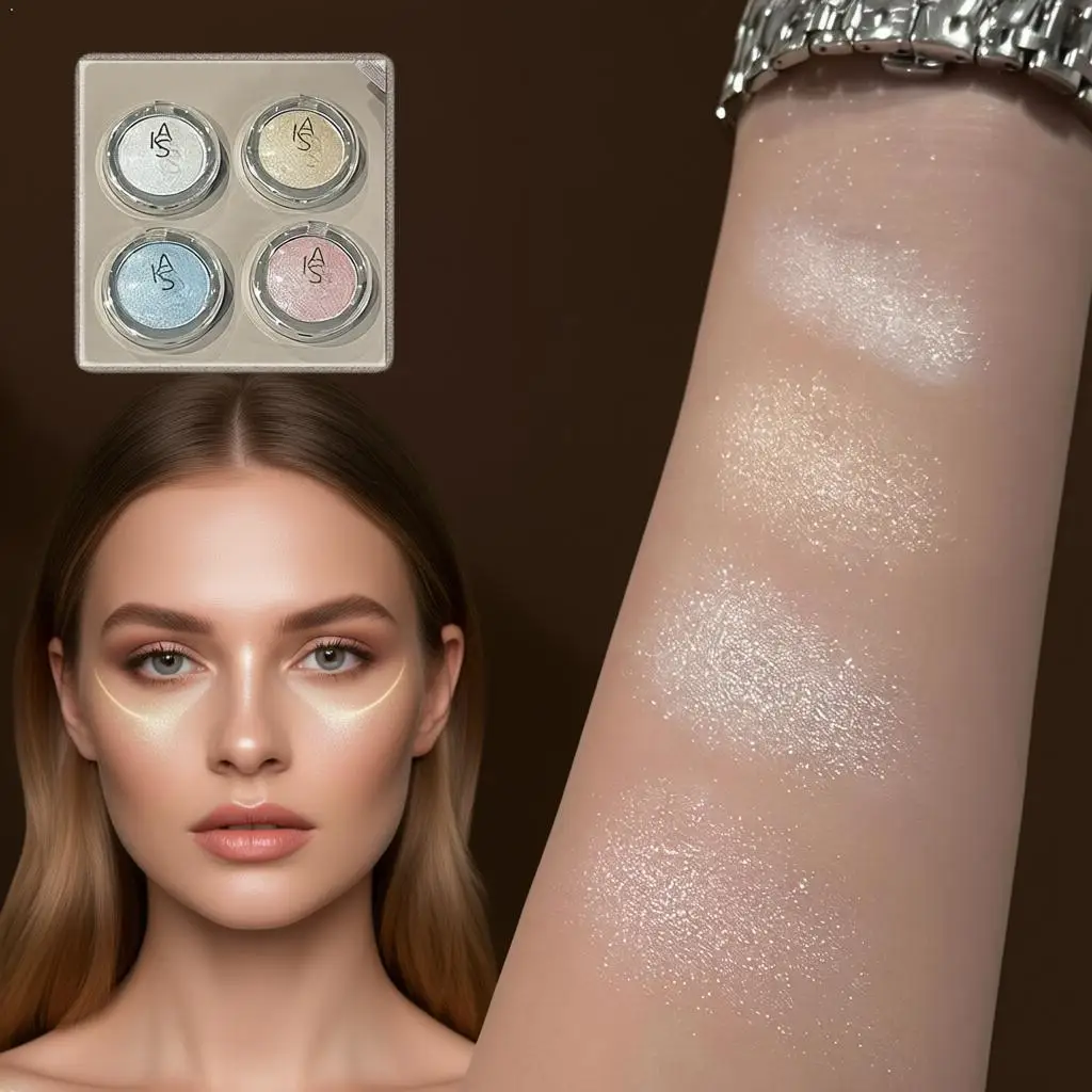 

Shimmer Highlighter Cream Pearlescent Fine Shimmer Long Lasting Makeup Eye And Face Brightening Single Color Highlighter Cream