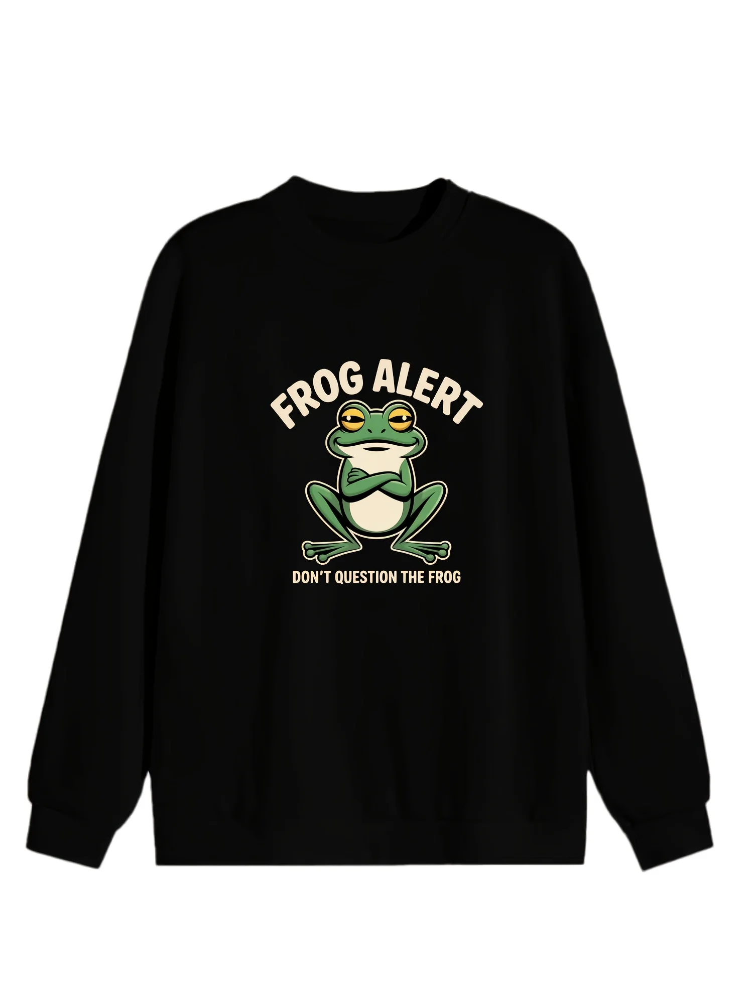 

Halloween Frog Alert Graphic Print Autumn and Winter Cotton Men's and Women's Sweatshirts Outdoor Sports Leisure Fashion Trend