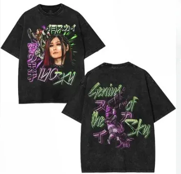 

Футболка Iyo Sky Merch с листингом треков, хлопковая, летняя, унисекс, модная, в стиле хип-хоп, винтажная, с эффектом потертости, с коротким рукавом