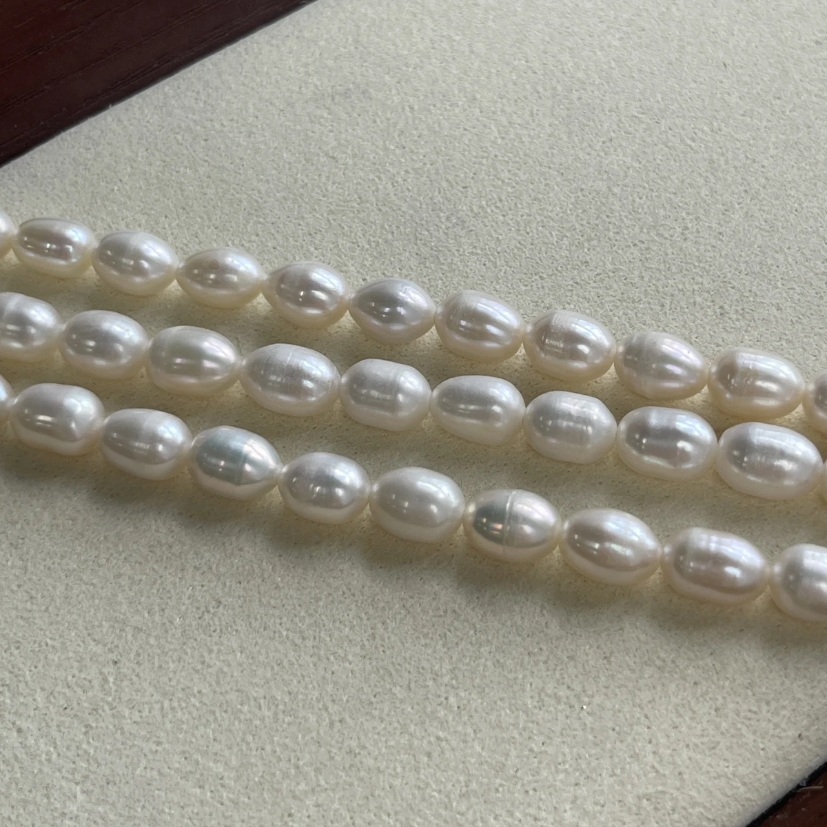 AAA 7-8mm Semi-finished Natural Freshwater Pearls Rice-shaped Loose Beads for Jewelry Making DIY Necklace Bracelet Accessories