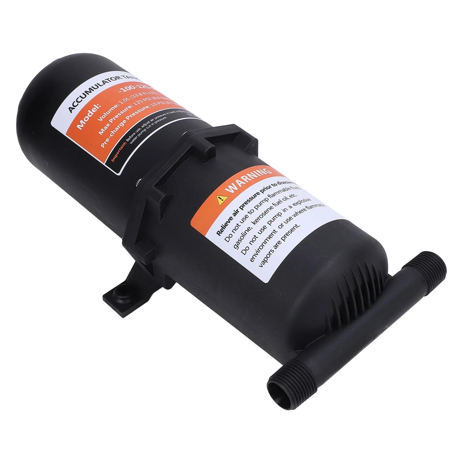 E9 1L Constant Pressure Tank 1/2 MNPT Port Pre Pressurized Accumulator Tank for Boat Travel Trailer Maximum 125PSI