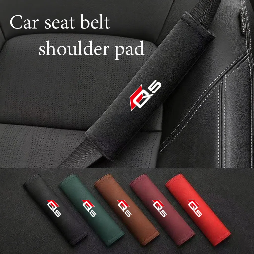 

2 шт., наплечная накладка для ремня безопасности автомобиля, замшевый материал подходит для аксессуаров для салона автомобиля Audi Q5