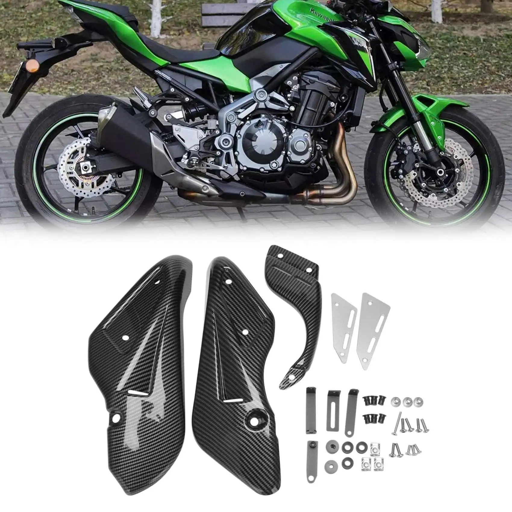 Motorcycle Belly Pan Lower Fairing Chassis Engine Guard Cover Protector for Kawasaki Z900RS 2018-2021