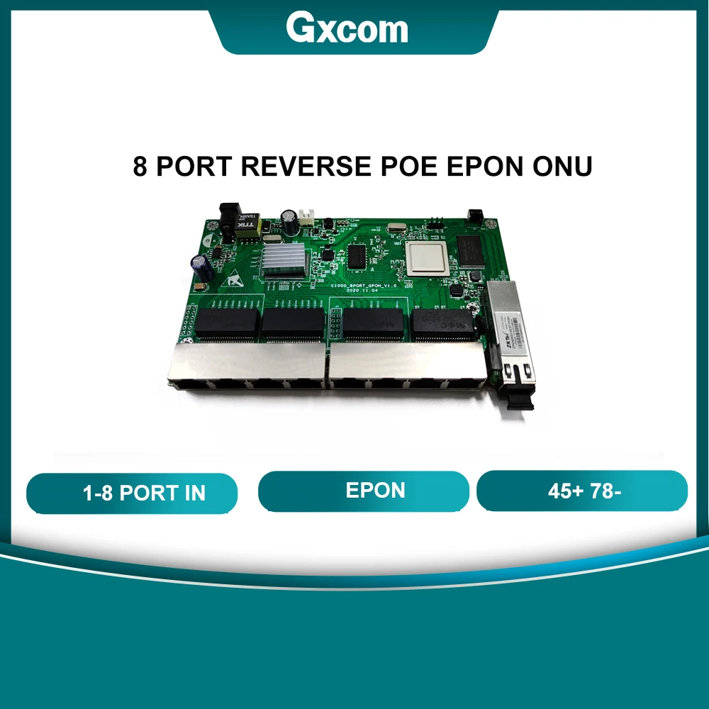 poe-inverso-8ge-epon-onu-fttb-mdu-1000m-8-porte-applicazione-esterna-protezione-da-sovratensione-protezione-dall'acqua-ip65-ip65