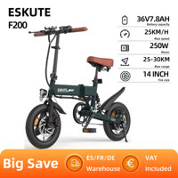 ESKUTE F200 Adult Foldable Electric Bicycle 250W Motor 36V7.8AH Electric Bike 14 Inch Tire Urban Commuting EBike