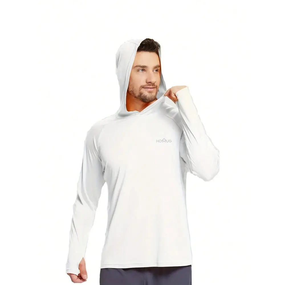UPF 50 Sun Protection Lightweight Hoodie Performance Long Sleeve SPF UV Shirt For Fishing Running