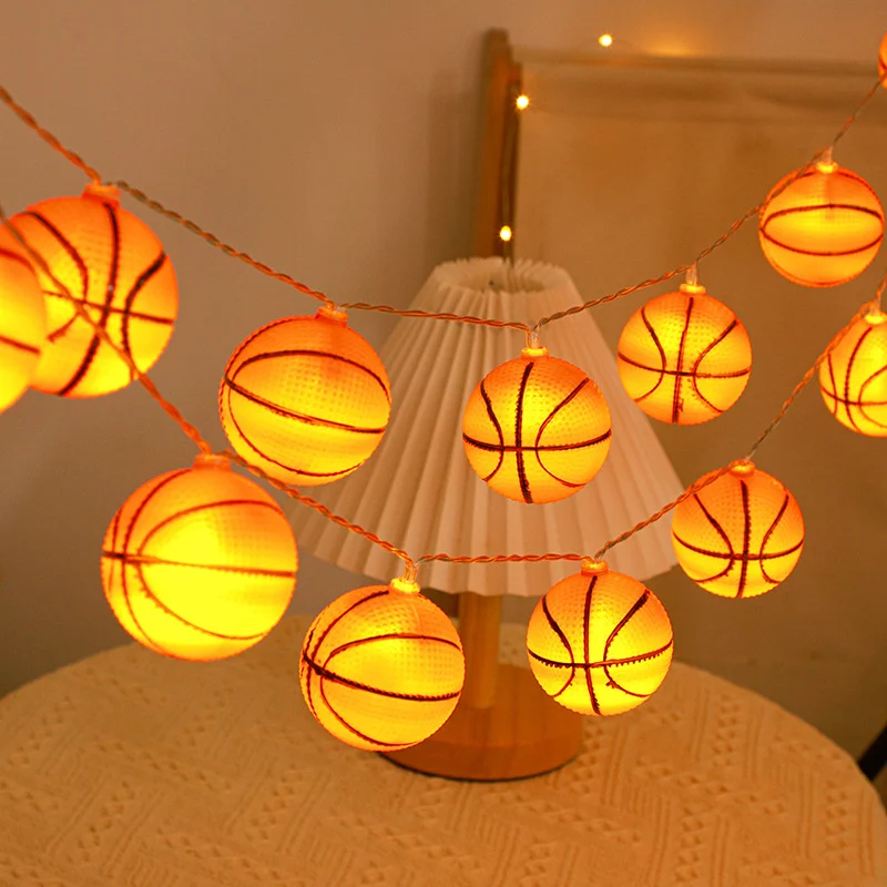 Guirnalda de luces LED de baloncesto para decoración navideña, lámpara para jardín, Festival, Fiesta, habitación, atmósfera de Año Nuevo, 2023, 156