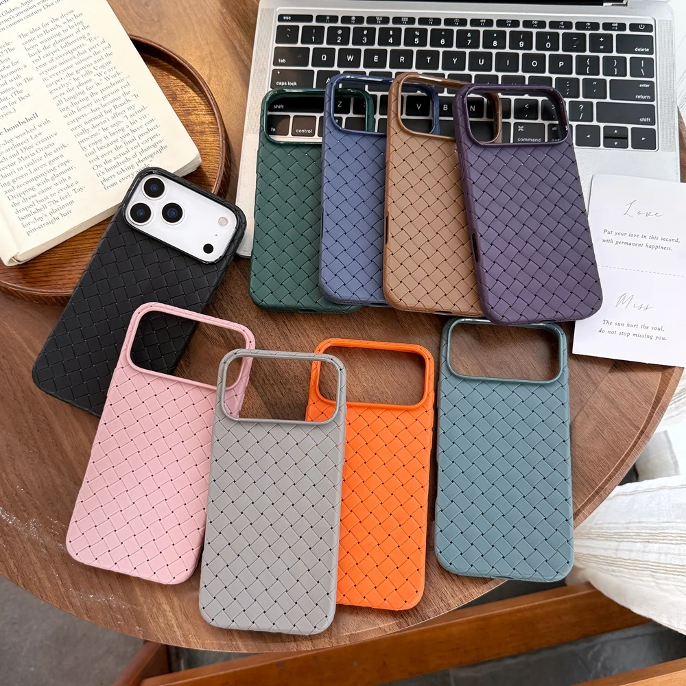 Ultra Thin 3D Knits Skin Phone Case For iPhone 17 16 15 14 12 13 Pro Max 16  Plus 16e Air Soft TPU Cover - AliExpress 202192403