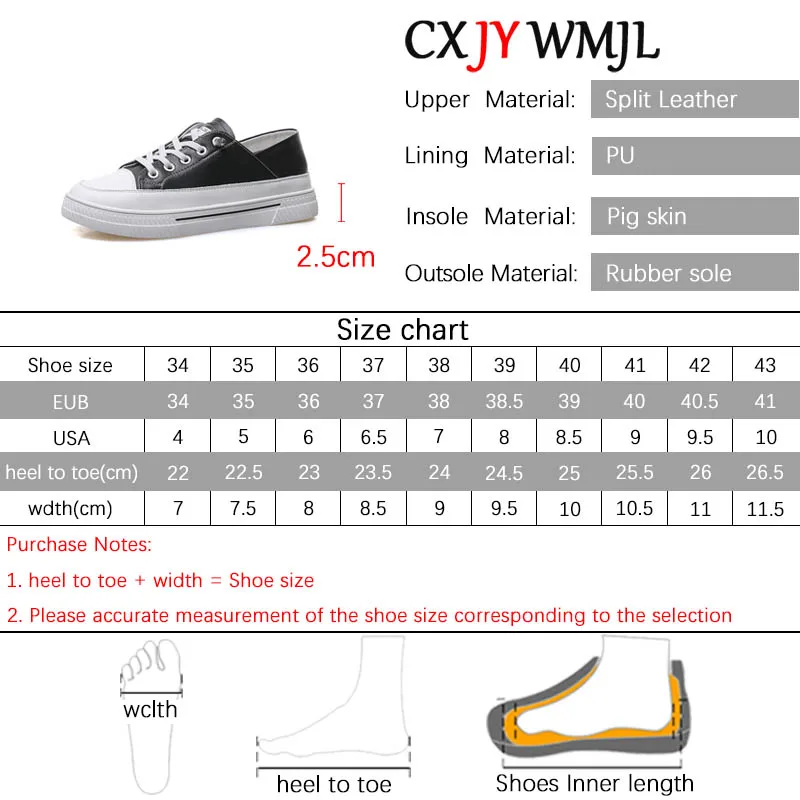 CXJYWMJL Genuine Leather Skate Shoes for Women Spring Summer 2 Ways To Wear Casual Vulcanized Shoes Ladies Small White Sneakers