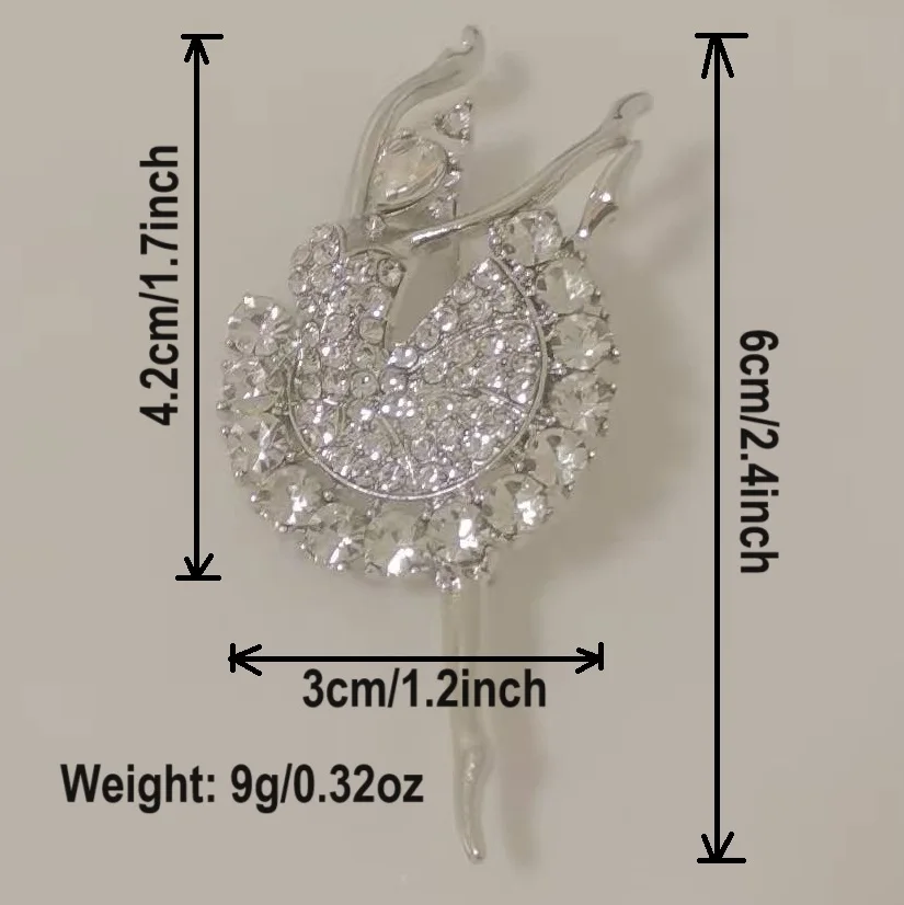 Fashionable Rhinestone Flower Brooch Exquisite Accessory for girls and women