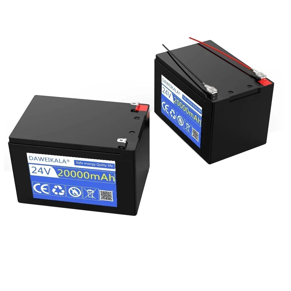 Batteria 24V Batteria al litio 20Ah 18650 Batteria ricaricabile per batteria per veicoli elettrici a energia solare + caricabatterie 25,2v2A