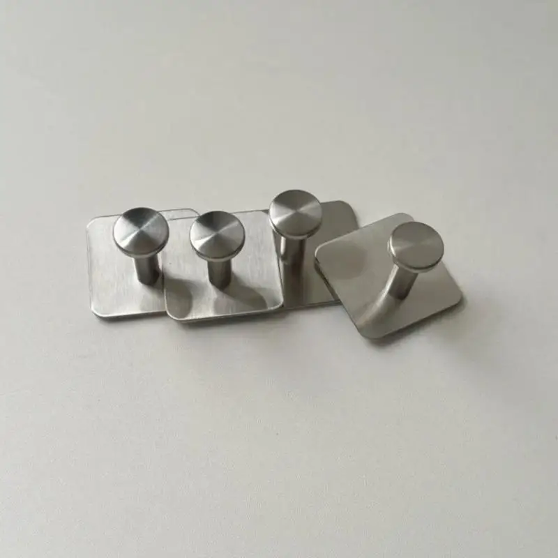 Stainless Steel Wall Hooks Wall Coat Racks Rustproof Hook Towel Holder Wall Mount Punch-free Hanger For Kitchen Bathroom Home