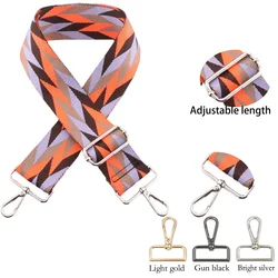 5CM Wide Diy Single Shoulder Crossbody Strap Adjustable Jacquard Pattern Strap Bag Strap Striped All-In-One Bag Strap