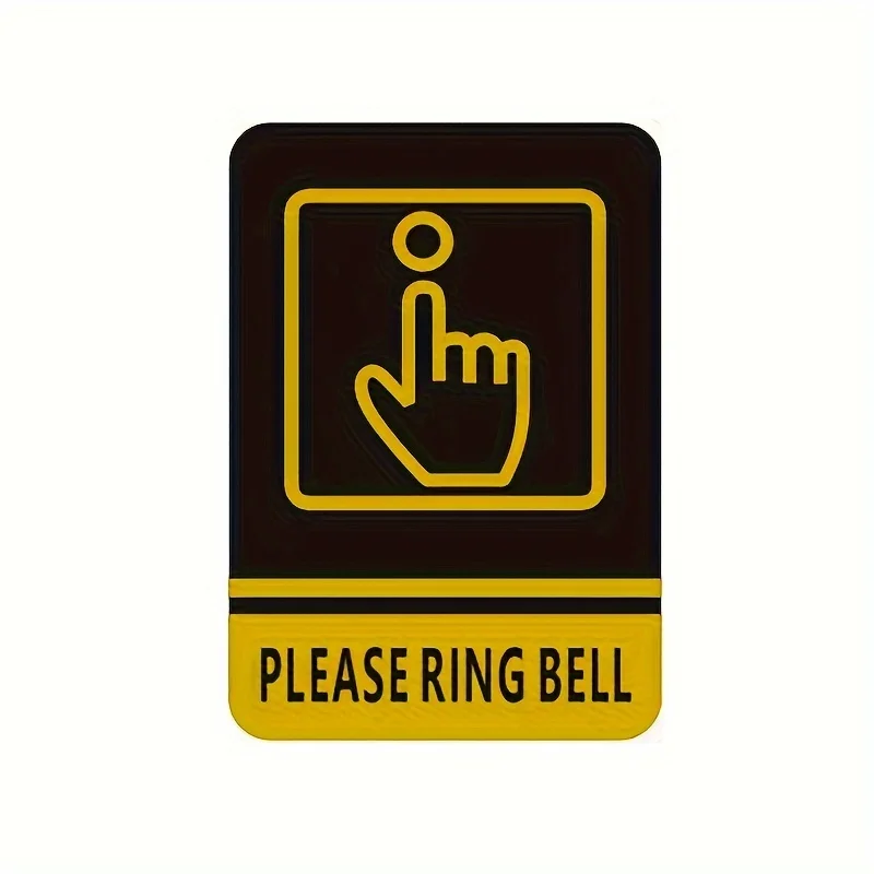 2pcs Funny Sign Please Ring Bell Waterproof PVC Vinyl Sticker Warning Decal Car Door Retail Shop Wall Decor