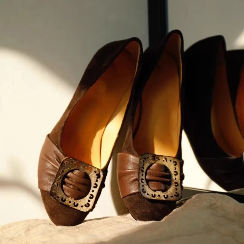 

Retro Women's Mary Jane Shoes Exquisite French Style High Heels for Woman Elegant Casual Shoes Designer Shoes Zapatos De Mujer