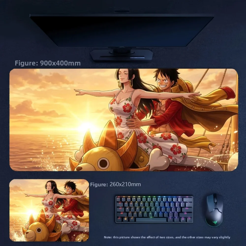 Boys Office High Quality Keyboard Pad Computer Accessories High Definition Cartoon Anime ONE PIECE Luffy Zoro Leather Mouse Pad
