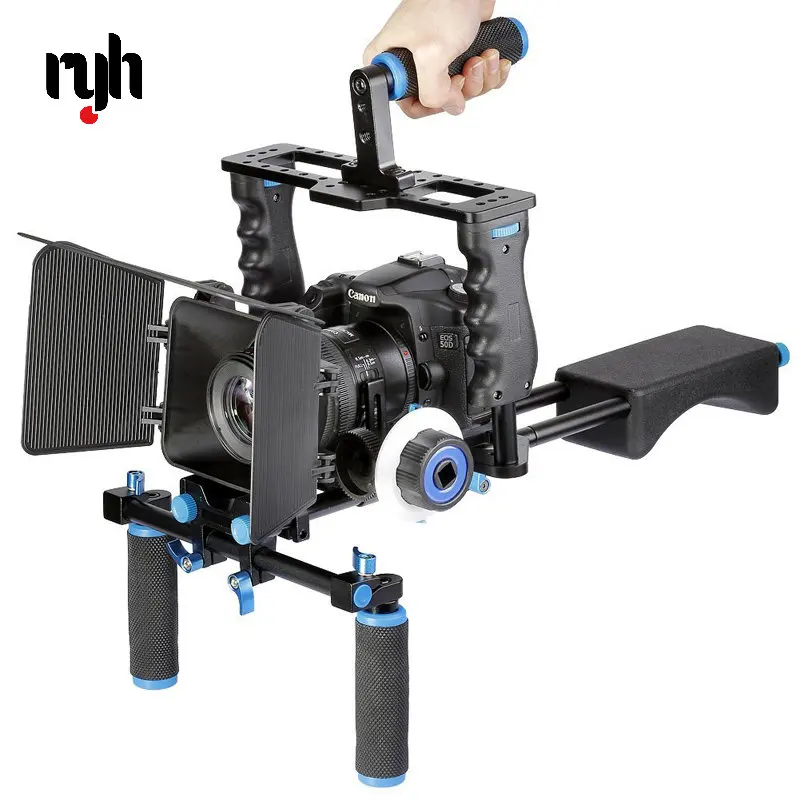 

Professional DSLR Rig Shoulder Video Camera Stabilizer Support Cage/Matte Box/Follow Focus For Canon Nikon Sony Camera Camcorder