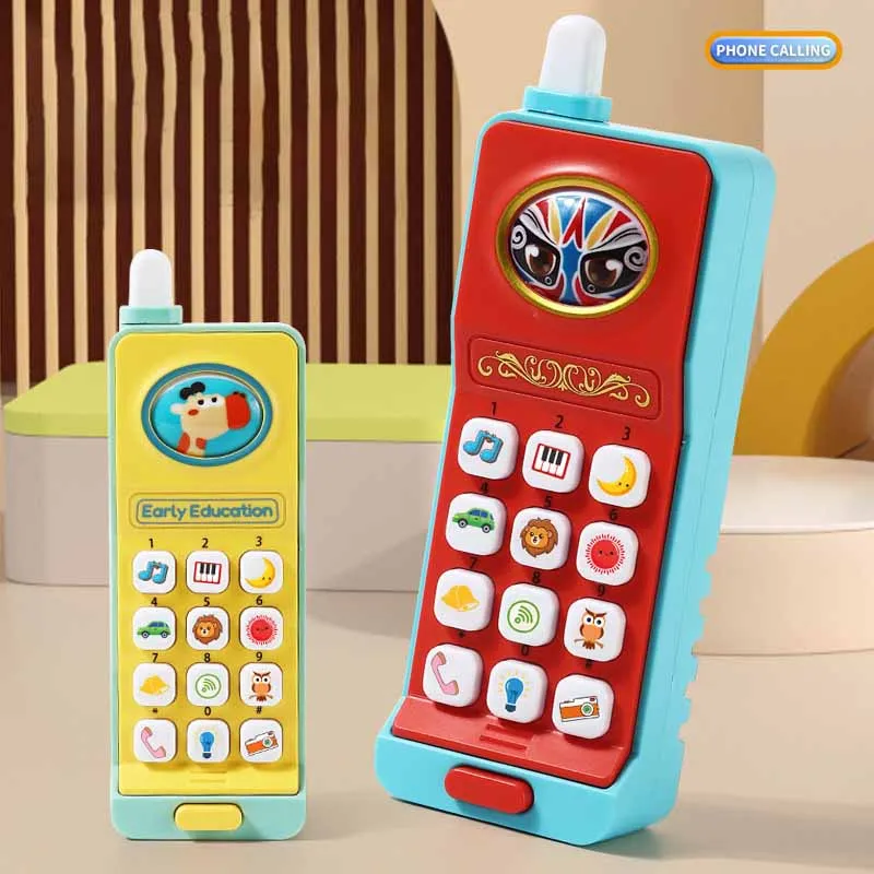 Jouets de téléphone portable de puzzle d'éducation précoce pour des enfants, jouets de téléphone portable de simulation, machine d'apprentissage de musique et de lumières, nouveau