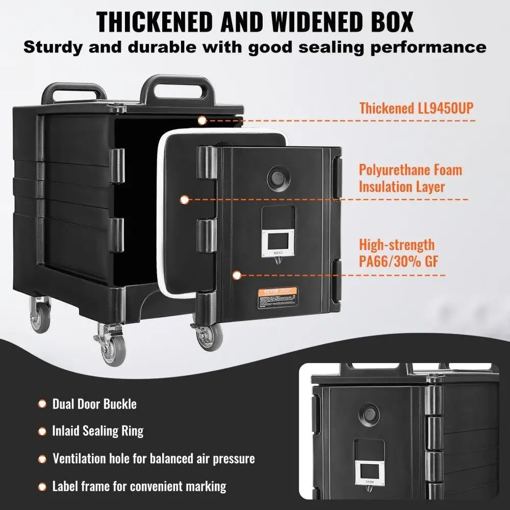 81QT Insulated  Pan Catering Dishbox Stackable Chafing Dish