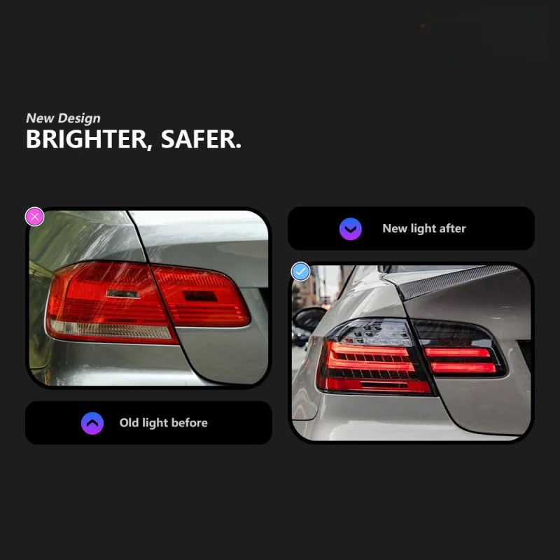 ￼ Suitable Applicable for 06-12 BMW E92 LED M3 325i 330i Coupe Tail Signal Lights