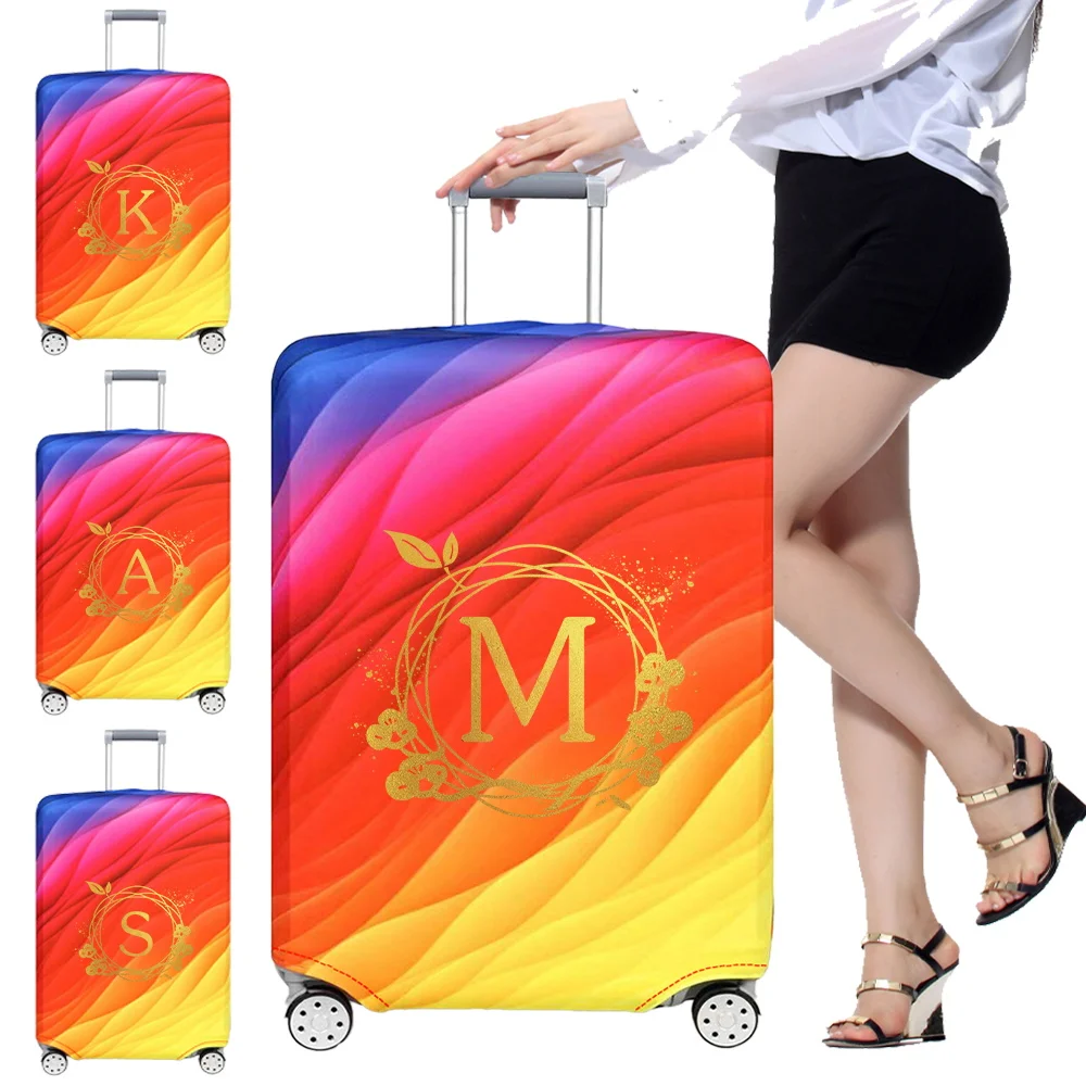 

Travel Thick Elastic Luggage Cover Suitcase Protective Covers Baggage Case Cove for 18-28 Inch Suitcases Print Wreath Series