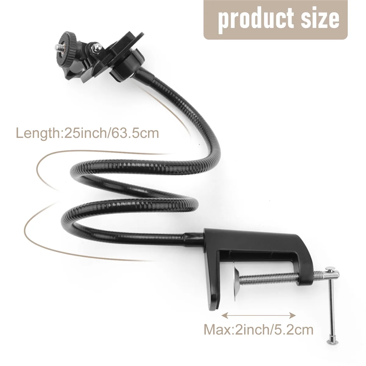 M20K Camera Bracket with Enhanced Desk Jaw Clamp Flexible Gooseneck Stand for Webcam Brio 4K C925E C922X C922