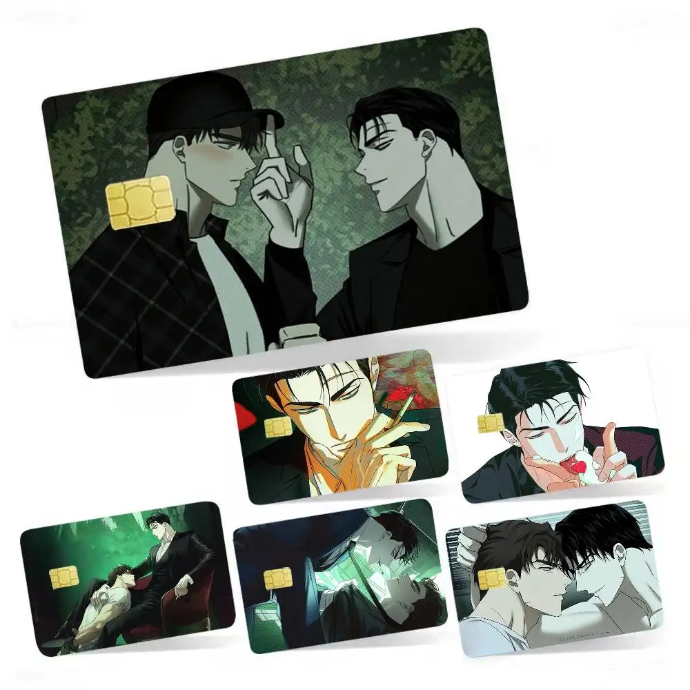 

U-Under The Green Light Manhwa BL 4pcs 1Set Film Skin for Debit Credit Bank Visa Card Decal Cover